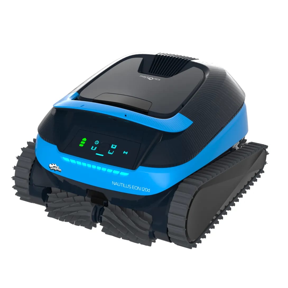 Maytronics Dolphin Nautilus EON 120d — Manufacturer photograph of the product family; configuration may vary.