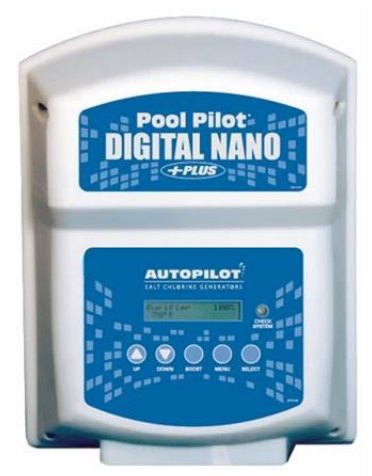 AutoPilot Pool Pilot Digital Nano+ — Manufacturer photograph of the Digital Nano+ power center, from its archived manual. Cell/manifold is separate.
