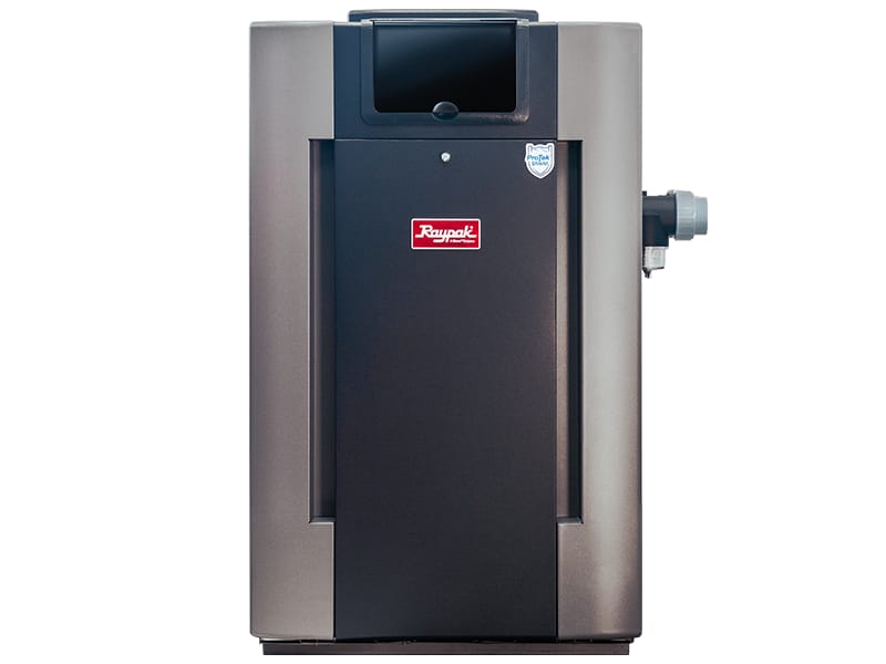 Raypak Digital Gas 336A (336A) — Manufacturer photograph of the product family; configuration may vary.